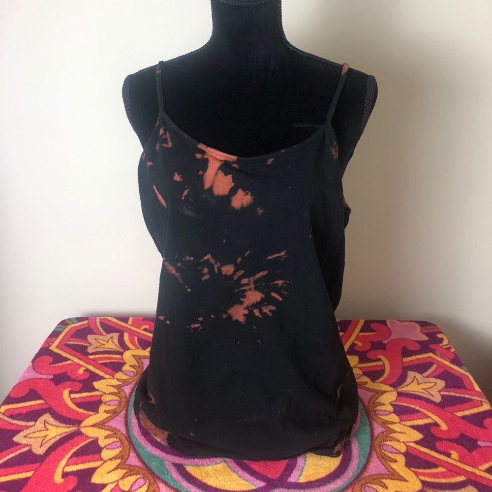 Bleached tie-dye tank